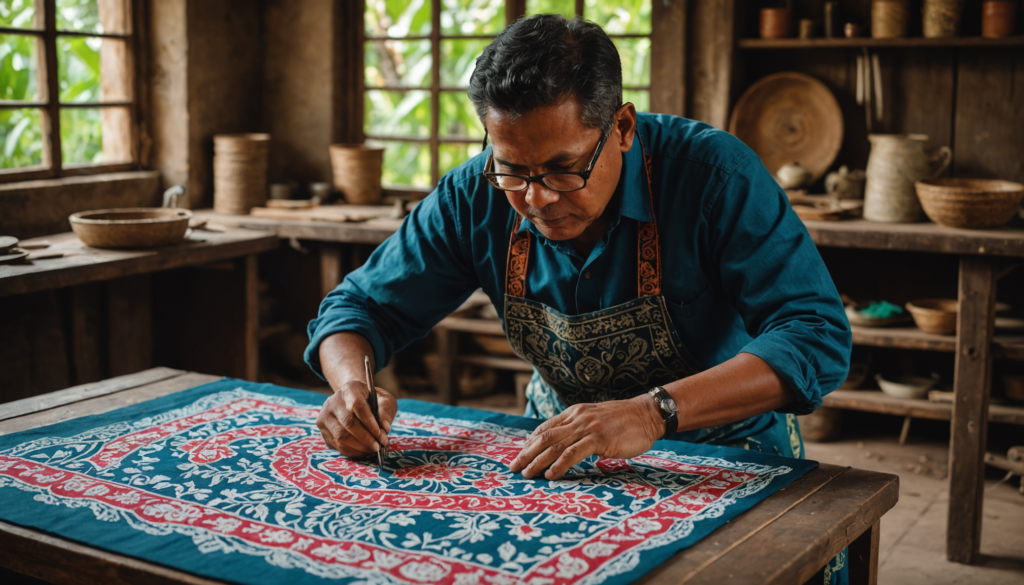 Cuir – batik et bois sculpté : l’artisanat à soutenir sur place