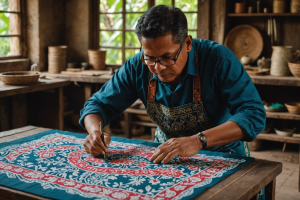 découvrez l’artisanat local avec le cuir, le batik et le bois sculpté : des savoir-faire uniques à soutenir directement sur place, pour valoriser le travail artisanal et encourager l’économie locale.