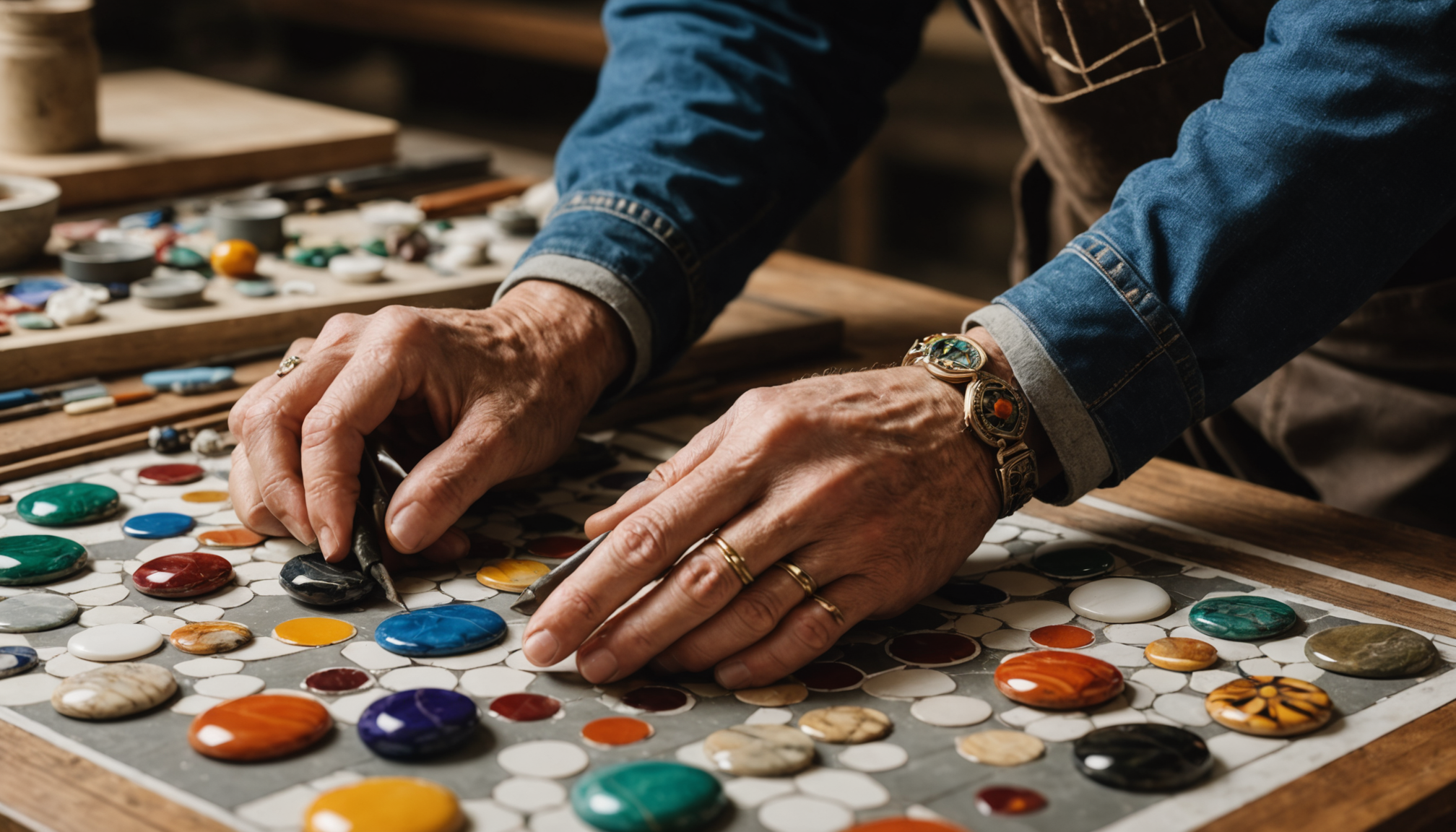 découvrez nos ateliers de pietra dura et marqueterie de marbre, où vous pouvez observer des artisans talentueux à l'œuvre ou participer vous-même à ces techniques artistiques fascinantes.