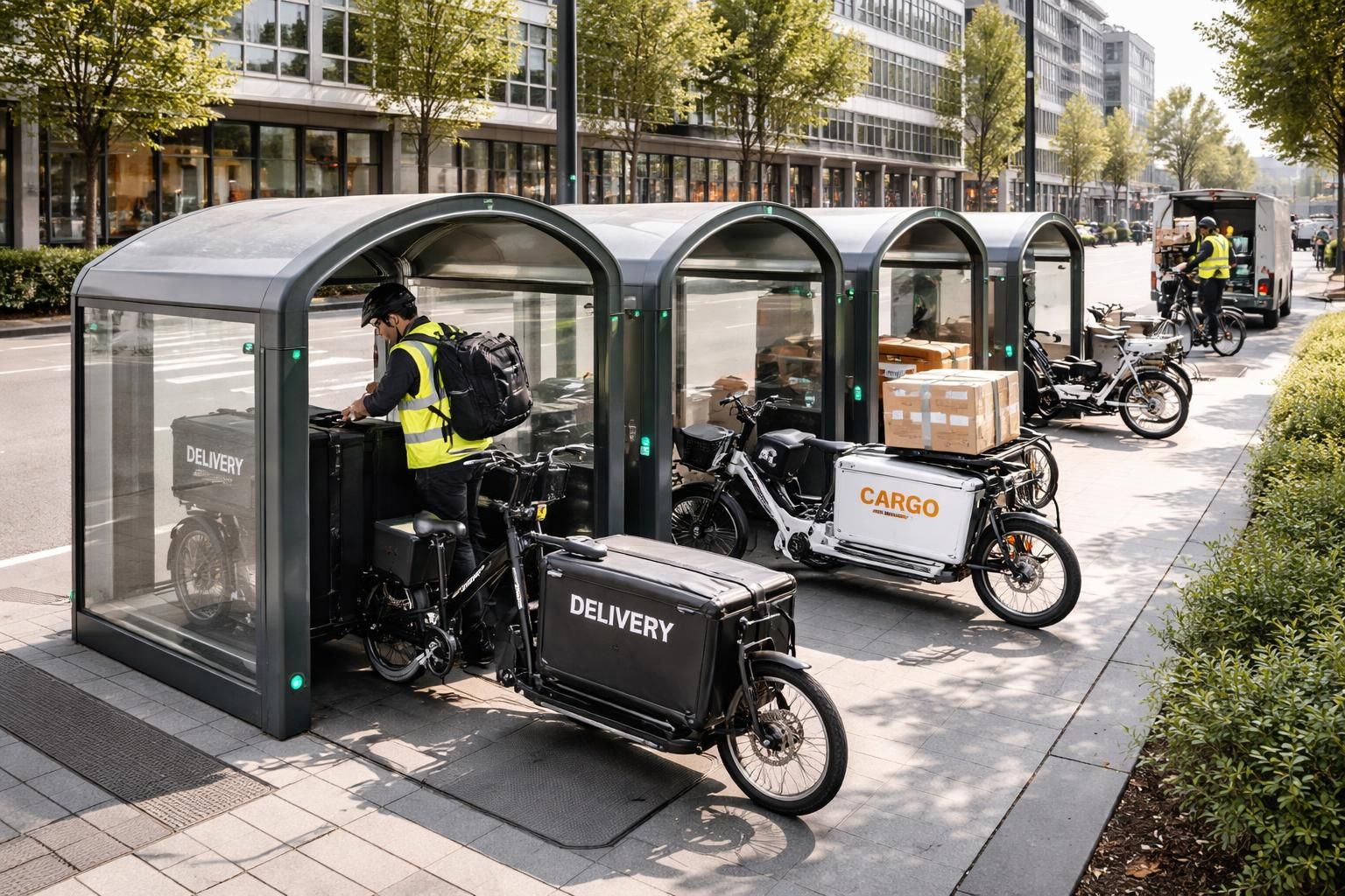 la poste installe des arceaux sécurisés pour améliorer la sécurité et l'efficacité des livraisons destinées aux professionnels.